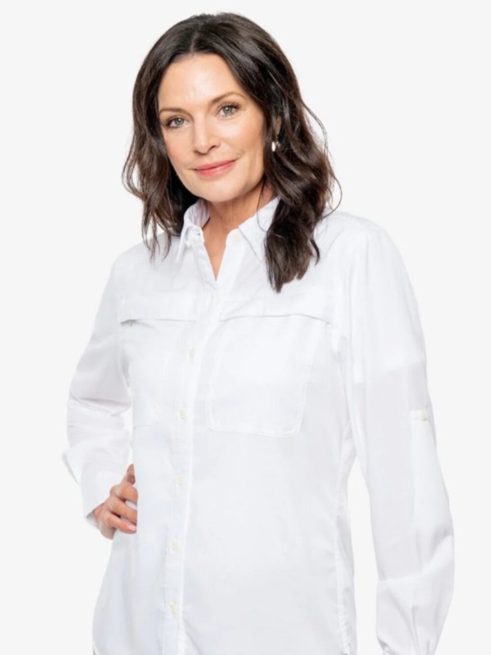 Insect Shield Women's Long Sleeve Shirt w/ Built-in Repellent White NWT Size S